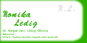 monika ledig business card