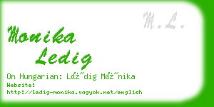 monika ledig business card